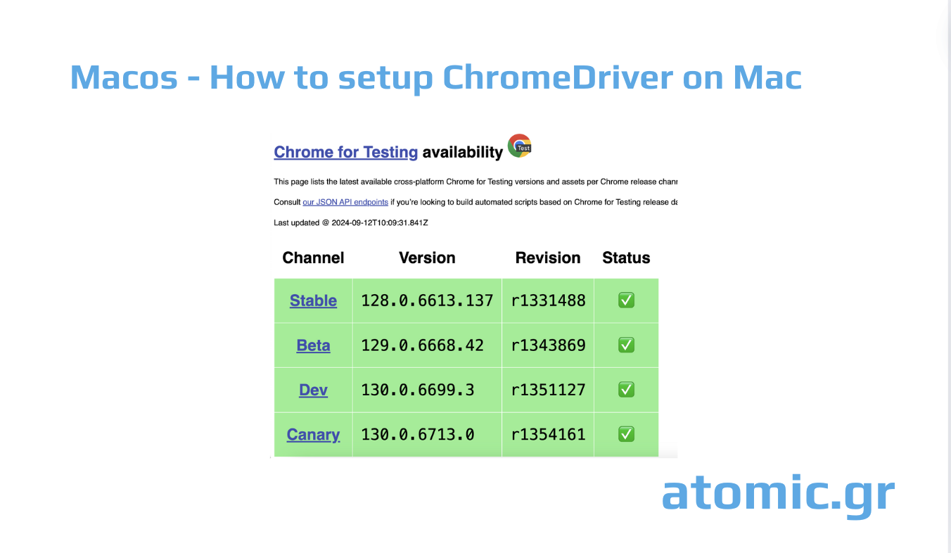 How to setup ChromeDriver on Mac
