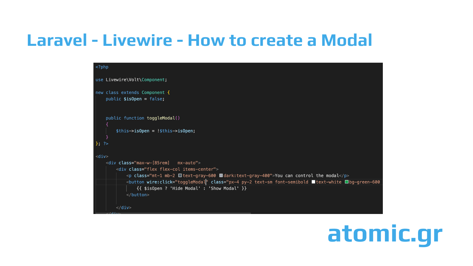 Laravel - How to Create a Laravel Livewire Modal