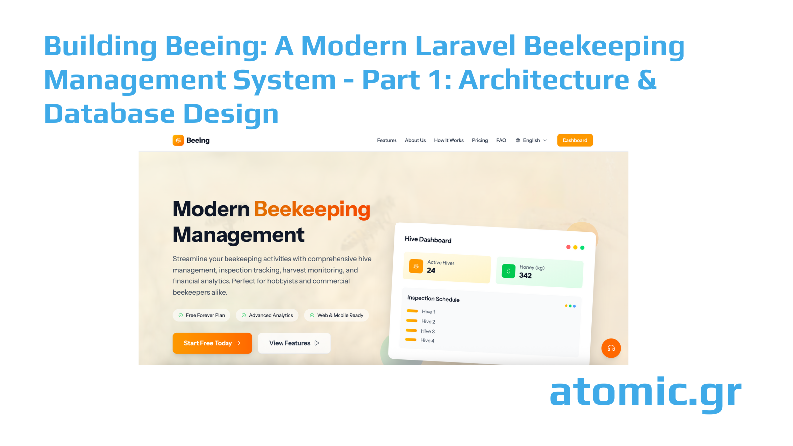 Building Beeing: A Modern Laravel Beekeeping Management System - Part 1: Architecture & Database Design